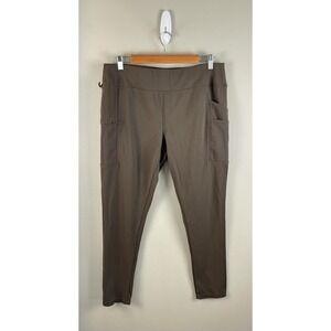 Carhartt Womens Force Fitted‎ Midweight Leggings Pockets Olive Green L 12/14